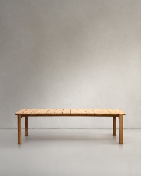 Záhradný jedálenský stôl z tíkového dreva 102x220 cm Icaro – Kave Home