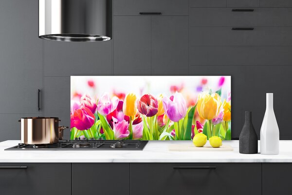 Nástenný panel  Tulipány kvety 125x50 cm