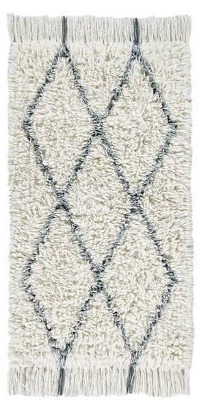 Krémový prateľný ručne tkaný vlnený koberec 80x140 cm Berber Soul – Lorena Canals