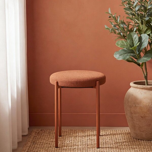 Kovová stolička v terakotovej farbe Pelican – Unique Furniture