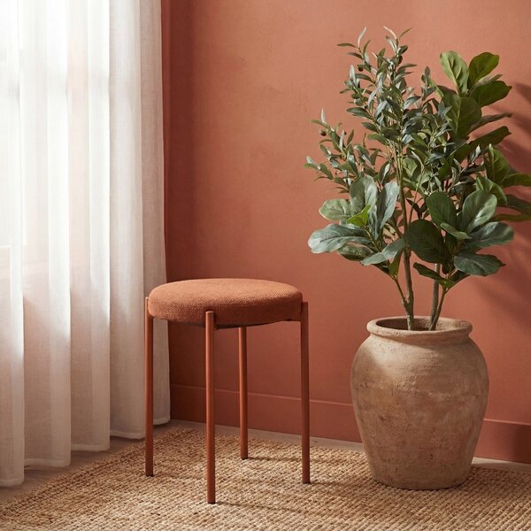 Kovová stolička v terakotovej farbe Pelican – Unique Furniture