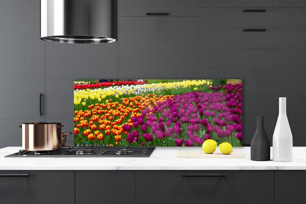 Nástenný panel  Tulipány kvety 125x50 cm