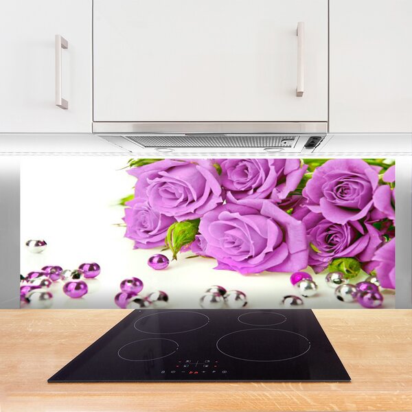 Nástenný panel  Ruže kvety 125x50 cm