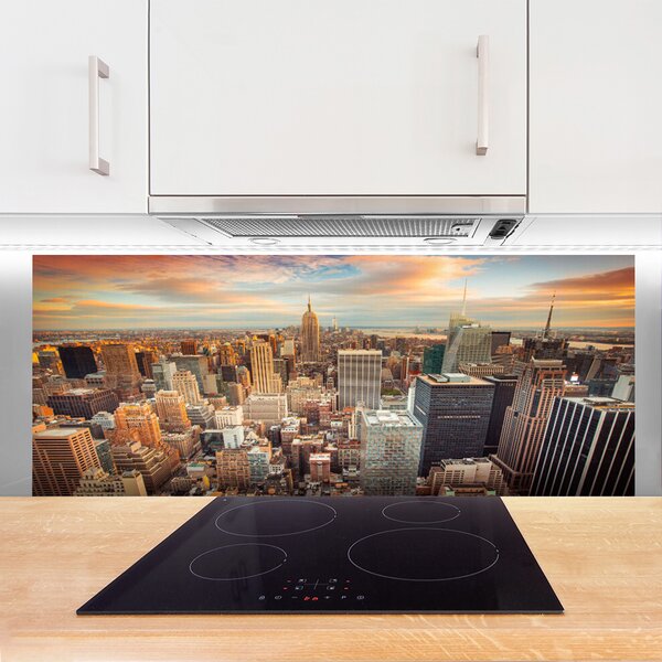 Nástenný panel  Mesto domy 125x50 cm