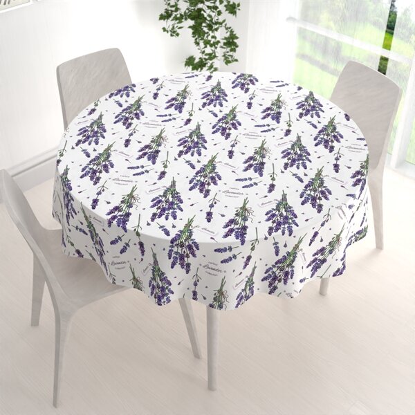 Biante Dekoračný okrúhly obrus PML-084 Lavender Ø 100 cm