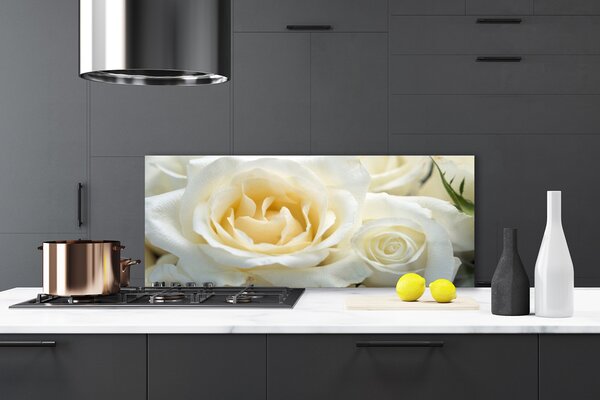 Nástenný panel  Ruže kvety 125x50 cm