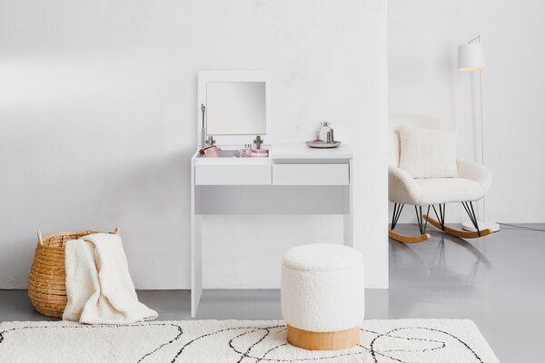 TOALETNÝ STOLÍK, biela, 80/48/78,9 cm Carryhome - Toaletné stolíky