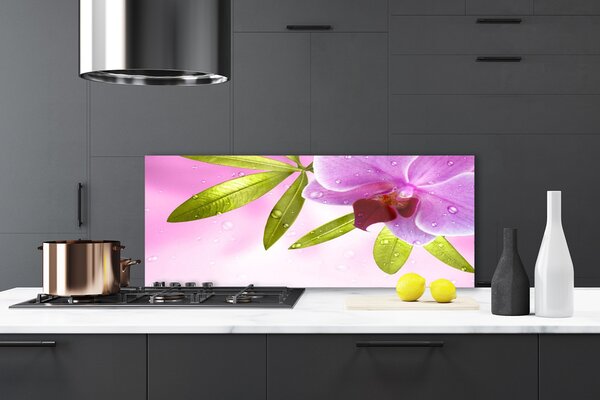 Nástenný panel  Kvet listy rastlina 125x50 cm