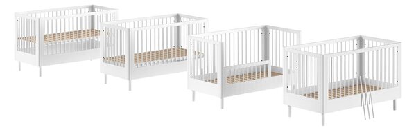 Biela postieľka z bukového dreva 70x140 cm Forrest – Vipack