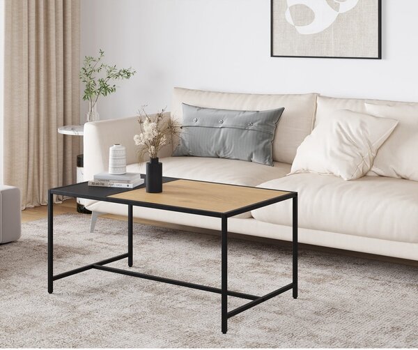 Čierny/v prírodnej farbe konferenčný stolík 60x100 cm Altino – Unique Furniture