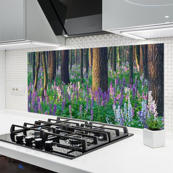 Nástenný panel  Les kvety príroda 140x70 cm