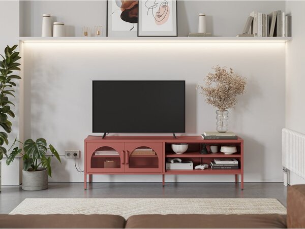 TV stolík v tehlovej farbe 160x50 cm Diora – Marckeric