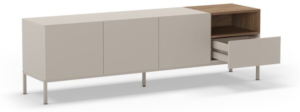Krémový TV stolík 180x55 cm Cailin – Marckeric