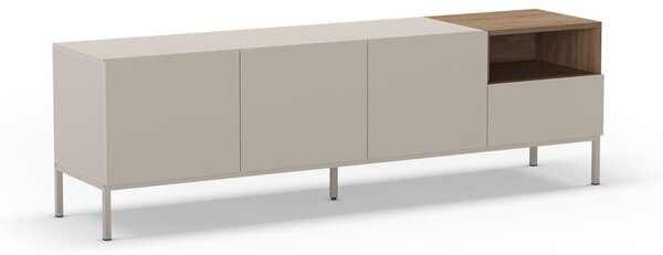 Krémový TV stolík 180x55 cm Cailin – Marckeric