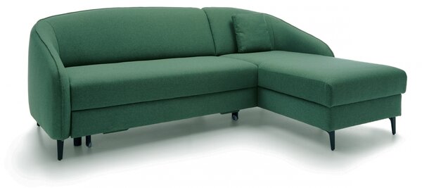 Rohová sedacia súprava pravá strana s funkciou spánku Mateo - Zelený
