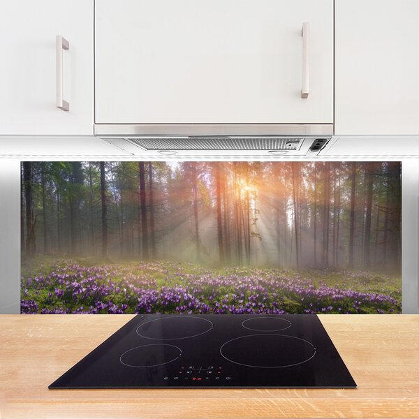 Nástenný panel  Les kvety rastlina príroda 125x50 cm