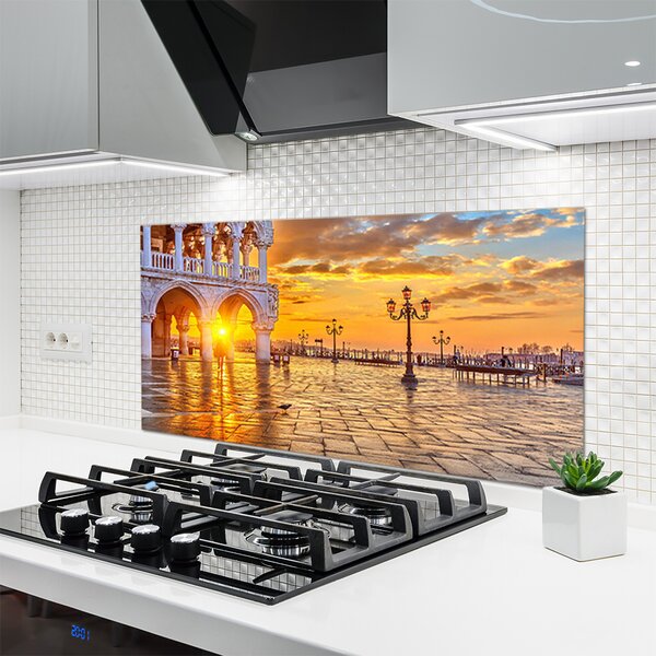 Nástenný panel  Park slnko architektúra 120x60 cm
