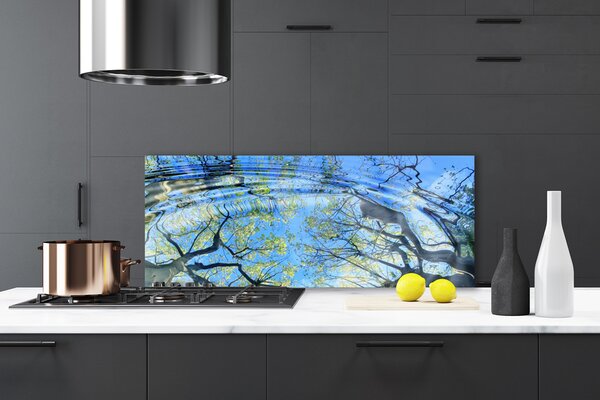 Nástenný panel  Voda stromy umenie 125x50 cm