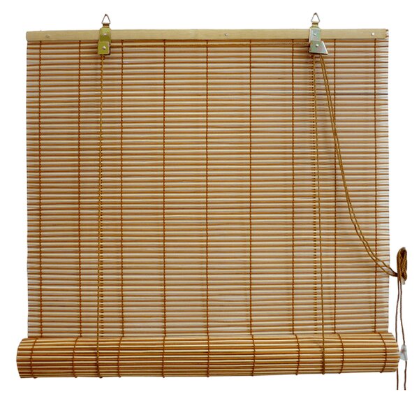 Bambusová roleta DUET prírodná/čerešňa, 60x160 cm