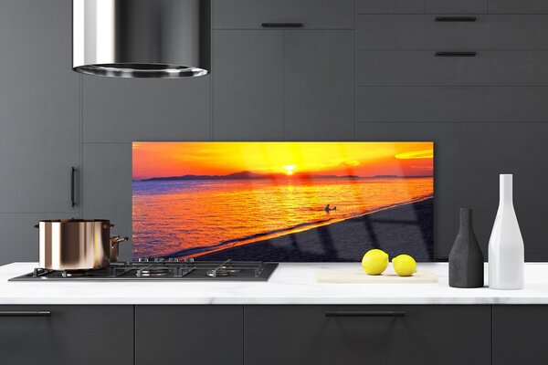 Nástenný panel  More slnko pláž krajina 125x50 cm