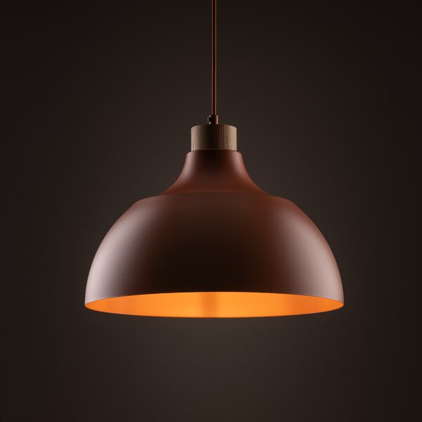 Terakotový závesný luster Cap pre žiarovku E27 – LED lustre a svietidlá > Lustre