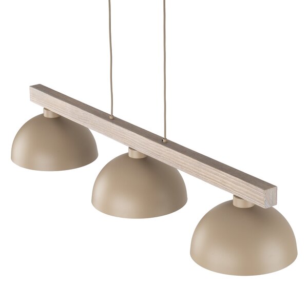 Béžový závesný luster Oslo pre žiarovku 3x E27 – LED lustre a svietidlá > Lustre