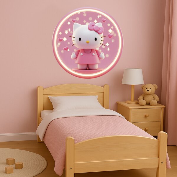 Drevený obraz s UV potlačou - Hello Kitty