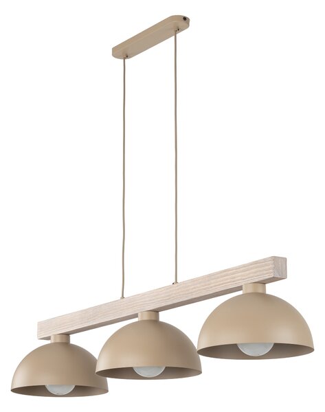 Béžový závesný luster Oslo pre žiarovku 3x E27 – LED lustre a svietidlá > Lustre