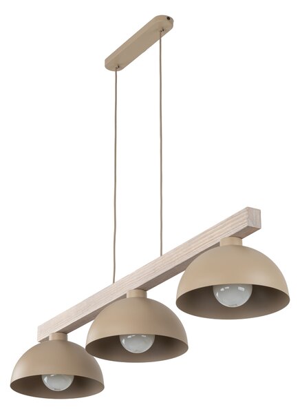 Béžový závesný luster Oslo pre žiarovku 3x E27 – LED lustre a svietidlá > Lustre