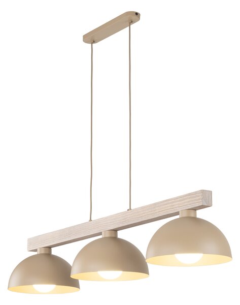 Béžový závesný luster Oslo pre žiarovku 3x E27 – LED lustre a svietidlá > Lustre