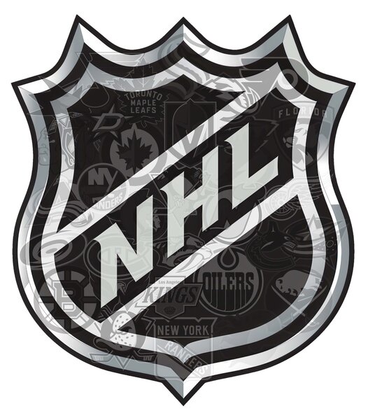 Farebný drevený obraz - NHL - logo