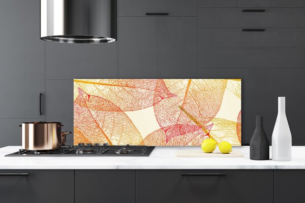 Nástenný panel  Listy umenie rastlina 125x50 cm