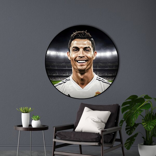 Drevený obraz s UV potlačou - Cristiano Ronaldo - portrét