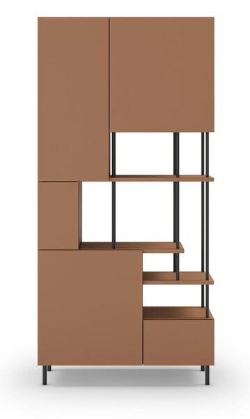 Knižnica v tehlovej farbe 84x175 cm Perla – Marckeric