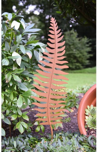 Kovový záhradný zápich Leaf – Garden Pleasure