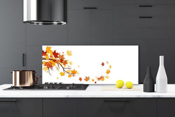 Nástenný panel  Listy umenie rastlina 125x50 cm