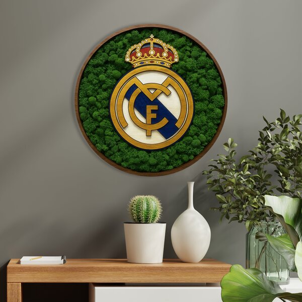 Machový drevený obraz - Real Madrid - White Reign