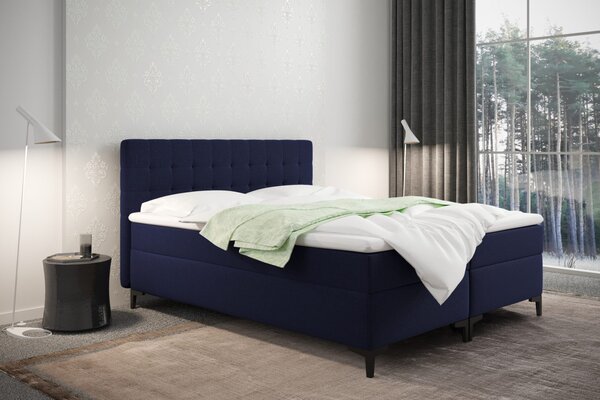 Americká posteľ s úložným priestorom DAJANA - 180x200, modrá