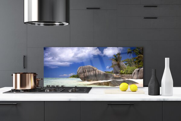 Nástenný panel  Skaly pláž príroda 125x50 cm