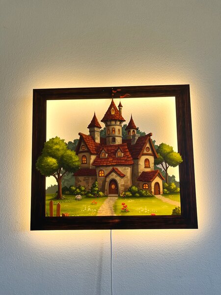 Svietiaci obraz - Zámok pre princezné - Nočná lampa