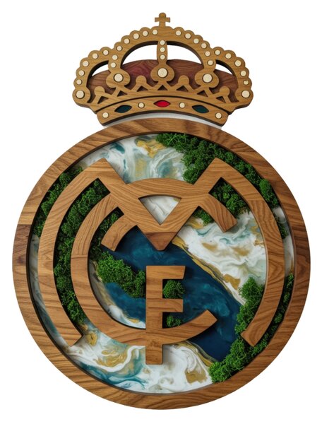 Machový drevený obraz - Real Madrid