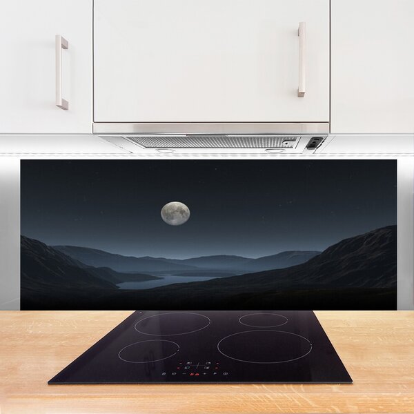 Nástenný panel  Noc mesiac príroda 125x50 cm