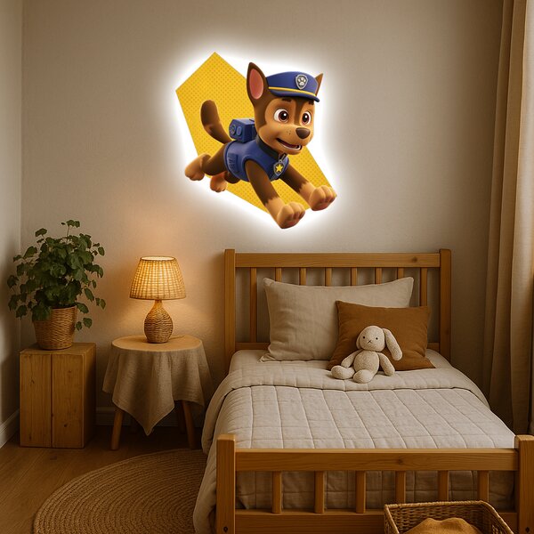 Svietiaci obraz -Veliteľ Chase - Paw Patrol - Nočná lampa