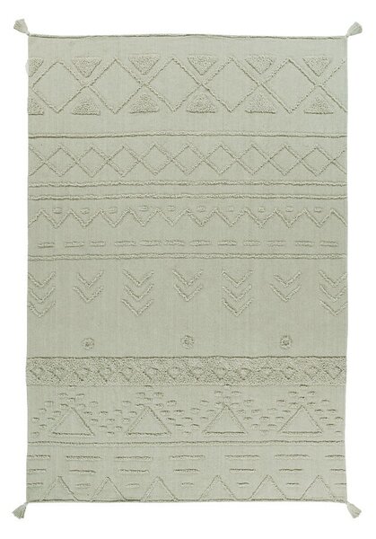 Svetlozelený prateľný ručne tkaný bavlnený koberec 170x240 cm Tribu Olive – Lorena Canals