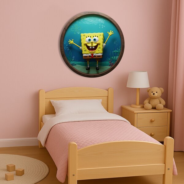 Drevený obraz s UV potlačou - SpongeBob