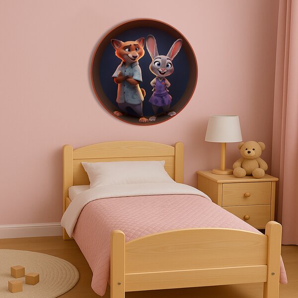 Drevený obraz s UV potlačou - Zootropolis