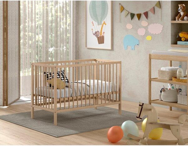 Postieľka z borovicového dreva v prírodnej farbe 60x120 cm DINO – Vipack