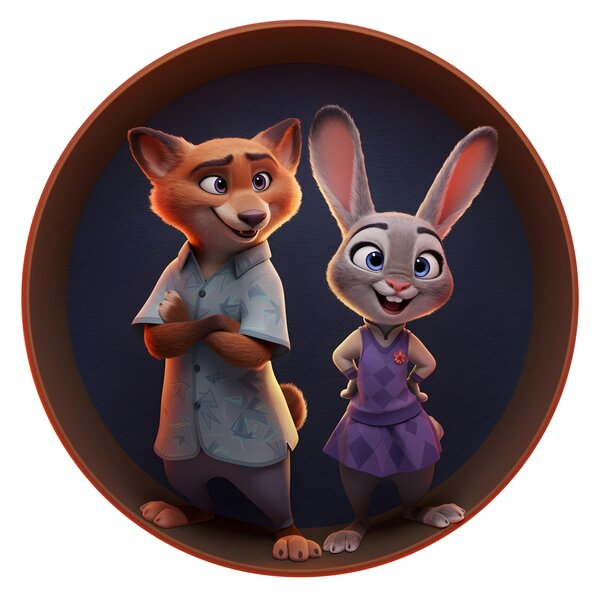 Drevený obraz s UV potlačou - Zootropolis