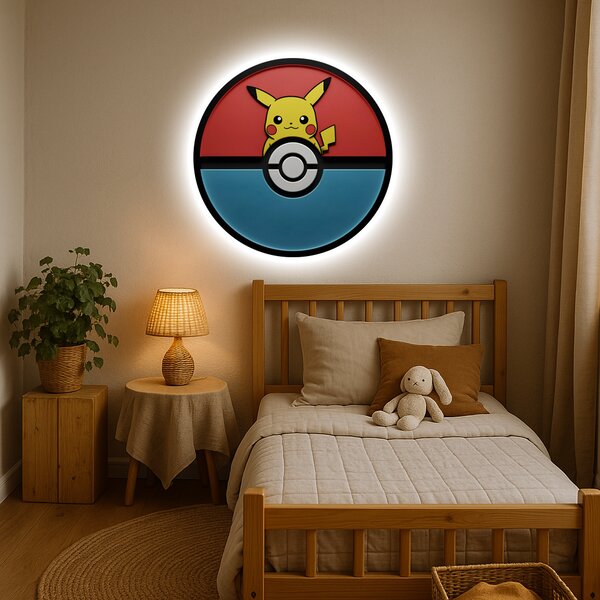 Svietiaci obraz - Pikachu Pokémon - Nočná lampa