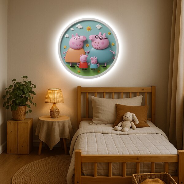 Svietiaci obraz - Prasiatko Peppa - Nočná lampa